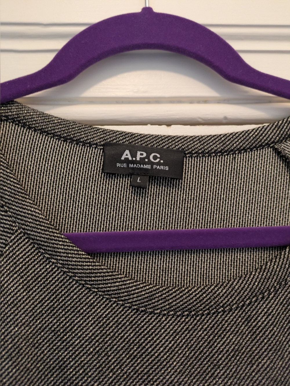 APC Rue Madame Paris Black & Gold Top w/ Zipper - Picture 2 of 5
